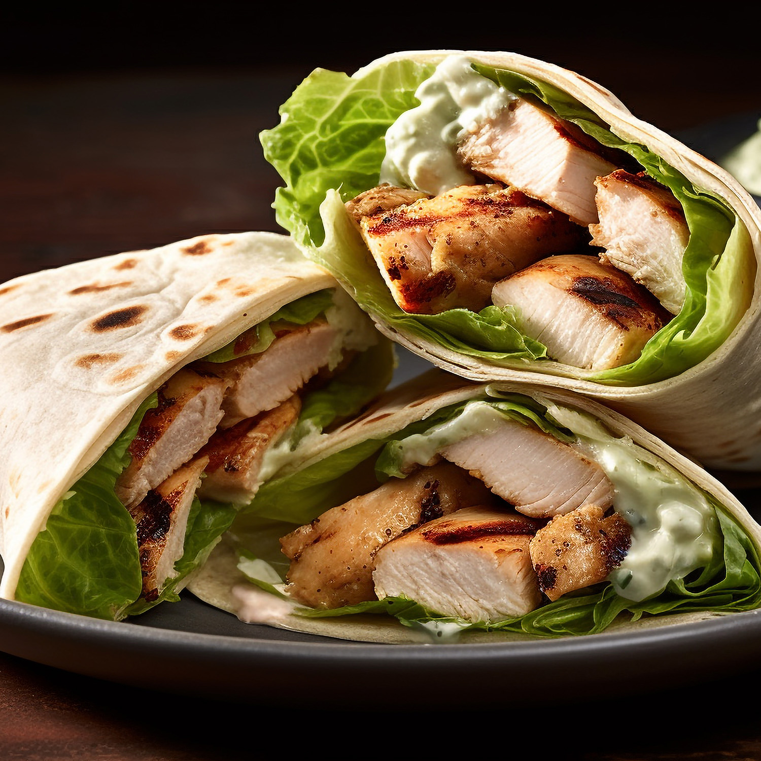 Chicken wrap with filling