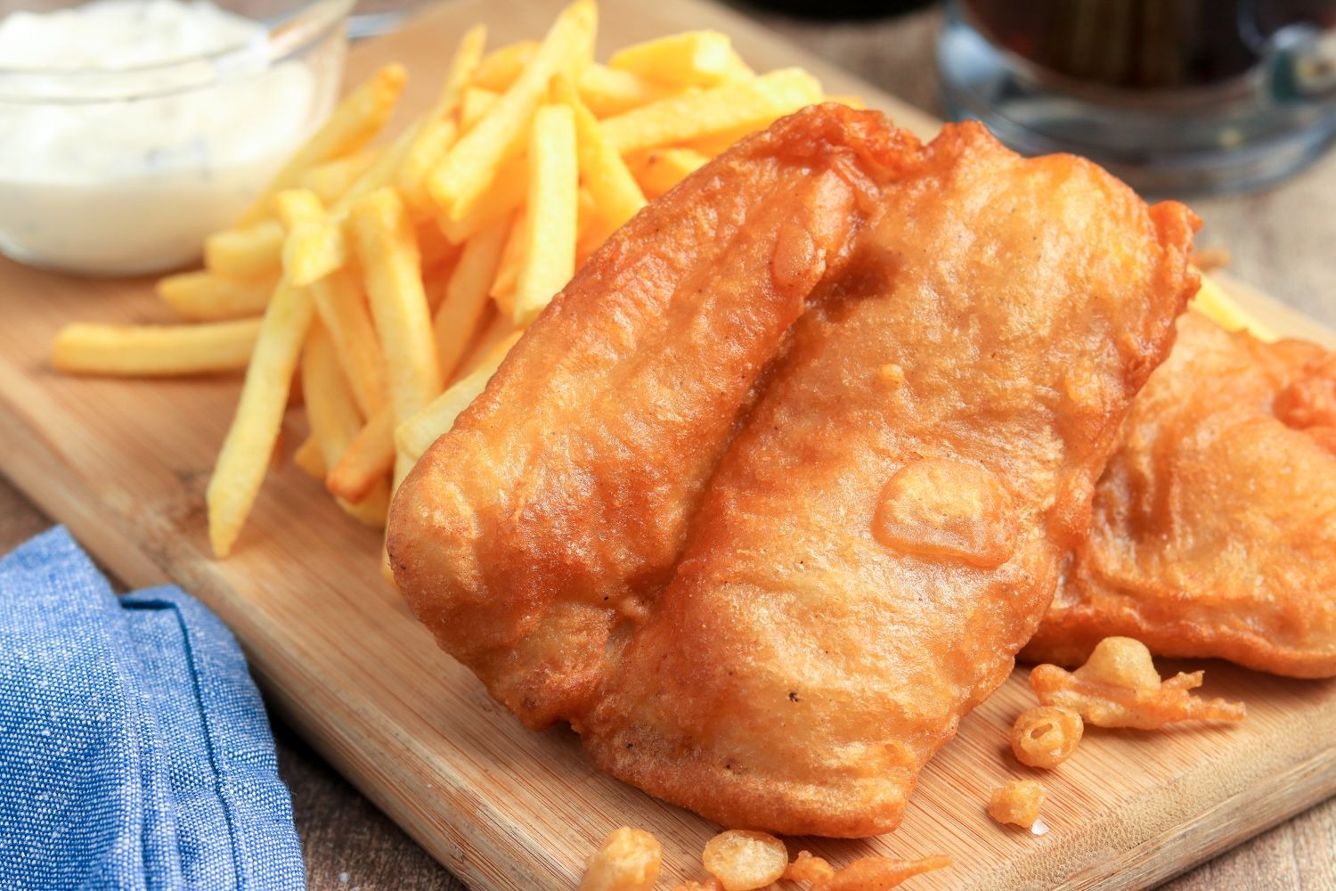 Fish and chips meal